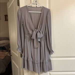 Elegant Gray Women's Dress